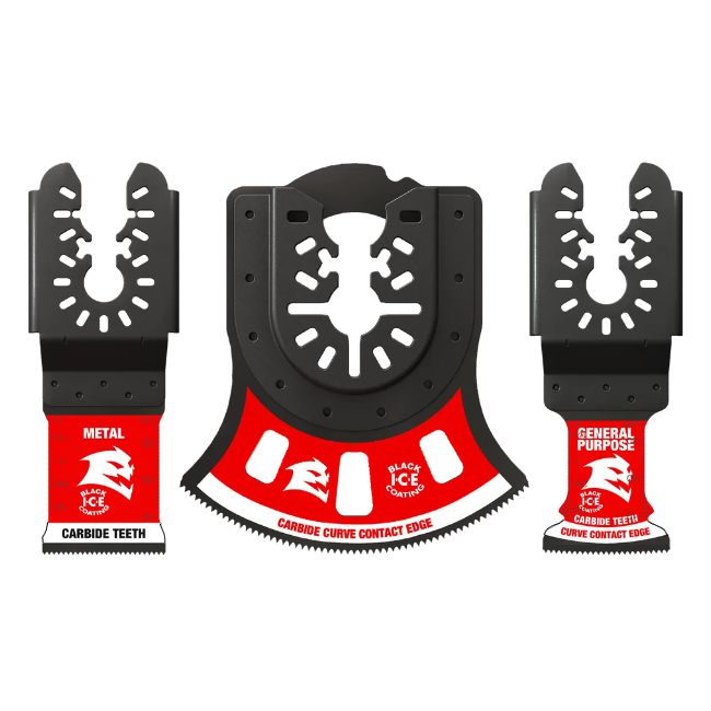 3 pc Universal Fit Carbide Oscillating Blade Set